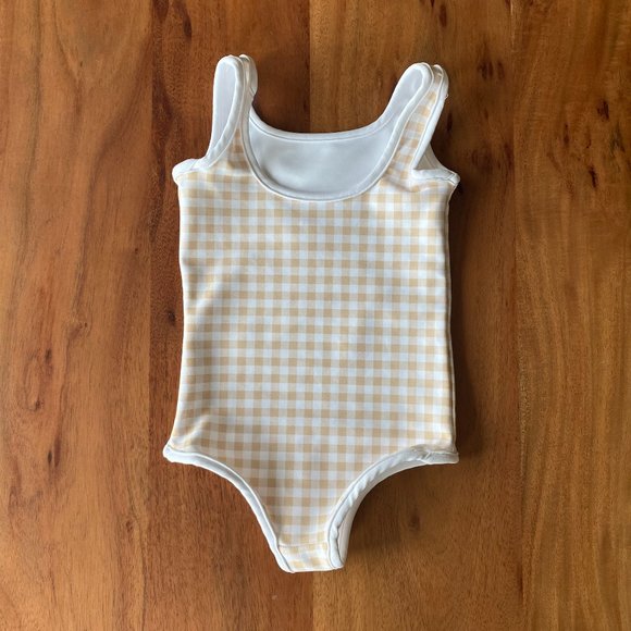 Gingham Print Swimsuit NWOT 18-24 months - Picture 2 of 5